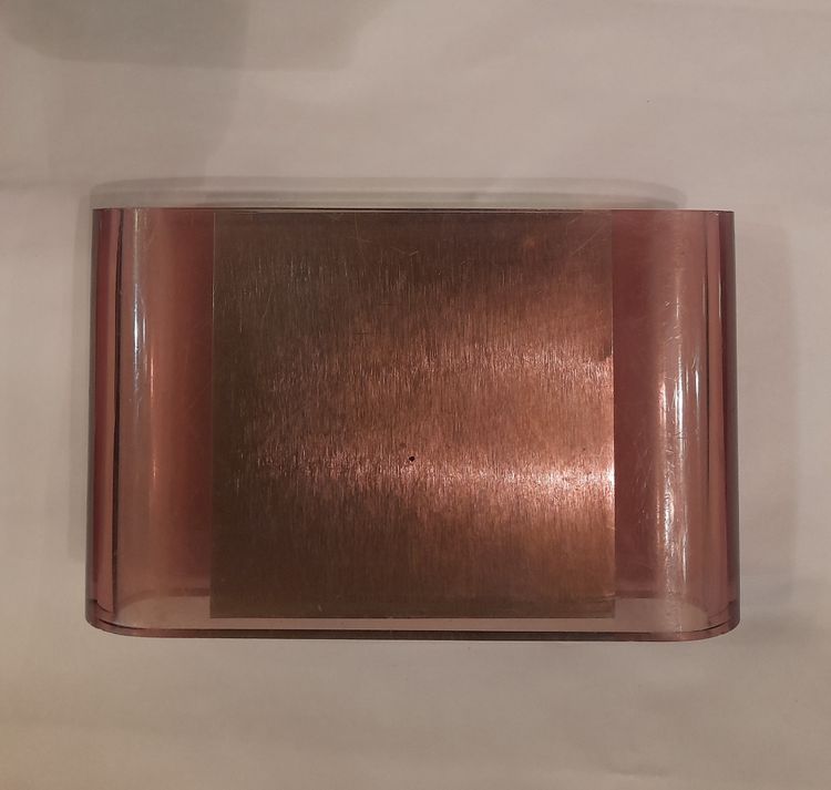 Cendrier plexi et chrome par Michel Dumas circa 1970