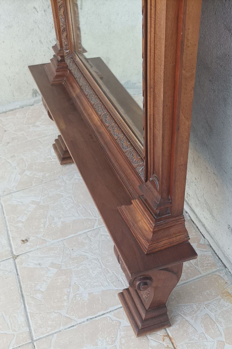 Renaissance walnut mirror