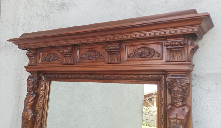 Renaissance walnut mirror