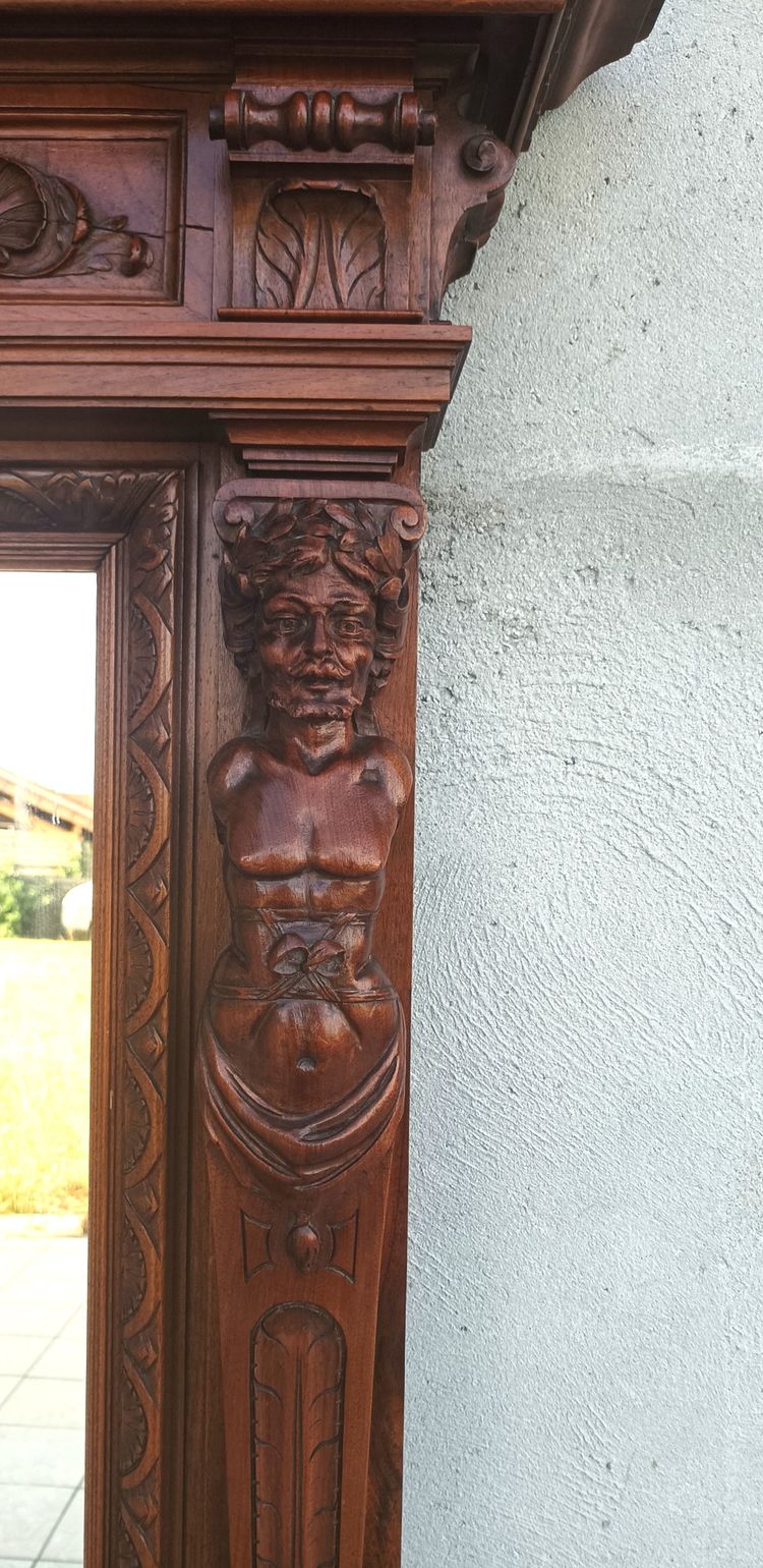 Renaissance walnut mirror