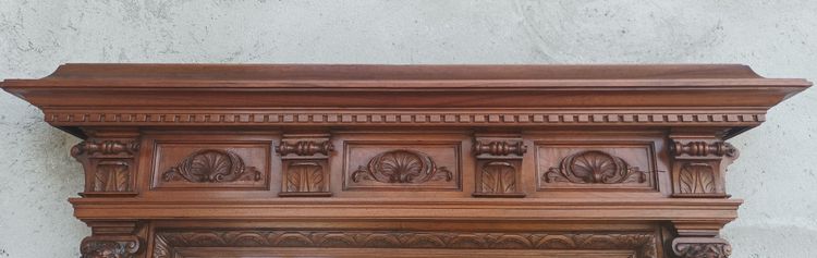 Renaissance walnut mirror