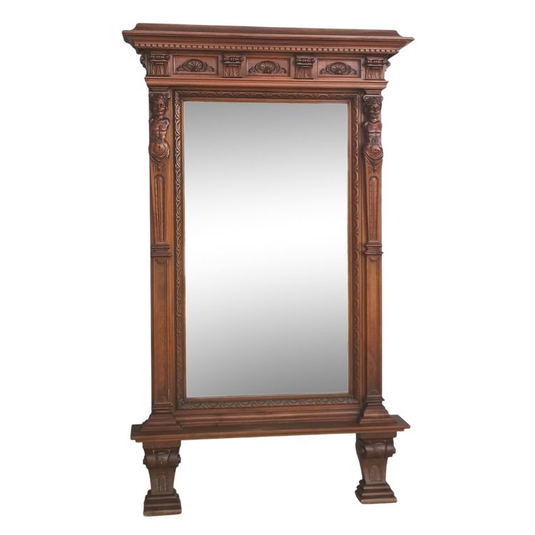 Renaissance walnut mirror