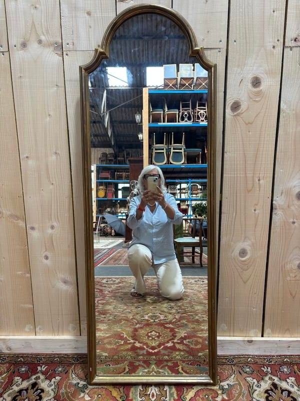 Miroir entre 2 en bois doré 