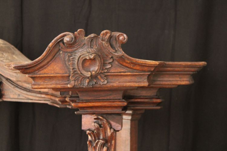 Bedeutendes Bücherregal aus Eiche, Louis XV, wiederverwendet aus dem 18. Jahrhundert
