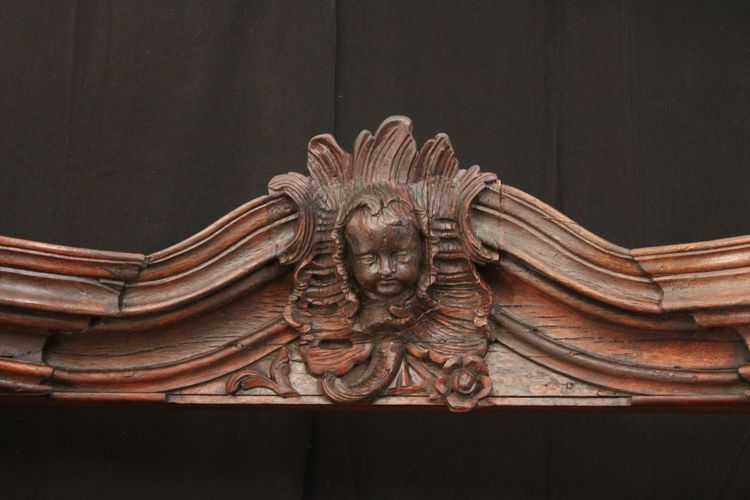 Bedeutendes Bücherregal aus Eiche, Louis XV, wiederverwendet aus dem 18. Jahrhundert