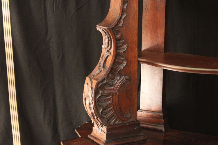 Bedeutendes Bücherregal aus Eiche, Louis XV, wiederverwendet aus dem 18. Jahrhundert