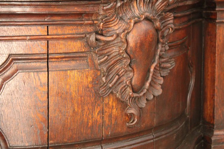 Bedeutendes Bücherregal aus Eiche, Louis XV, wiederverwendet aus dem 18. Jahrhundert
