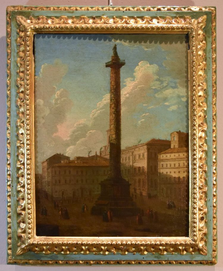 Coppia di vedute di Roma , Antonio Joli (Modena, 1700 – Napoli, 1777)