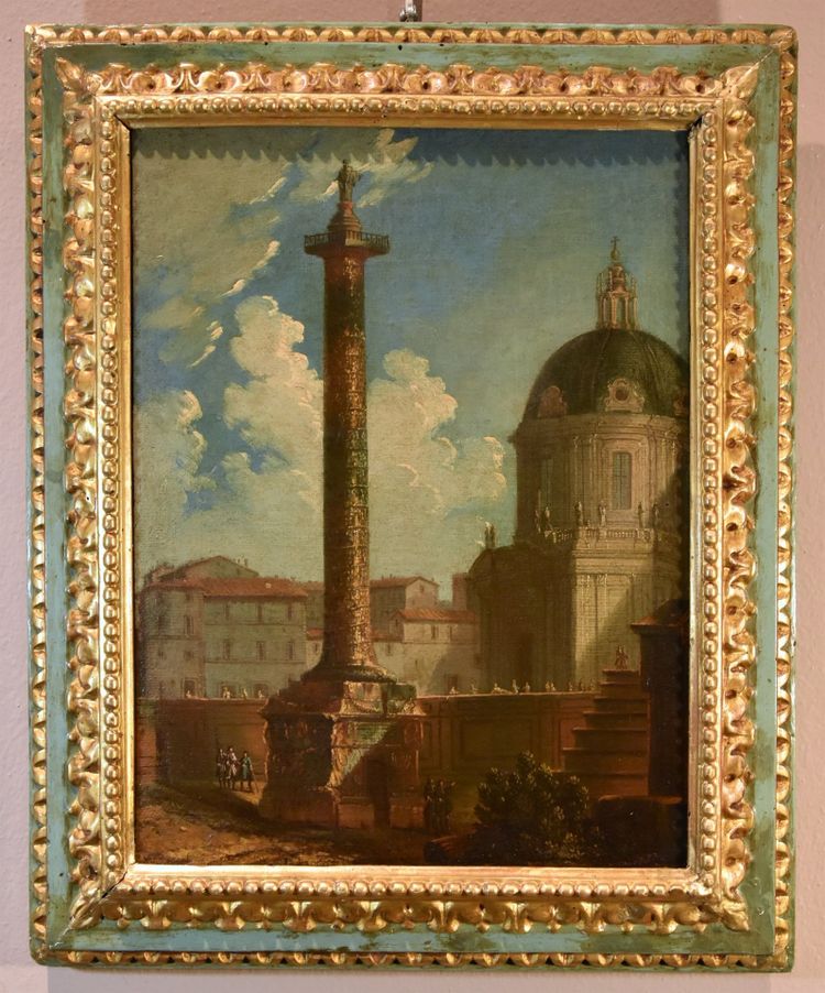 Coppia di vedute di Roma , Antonio Joli (Modena, 1700 – Napoli, 1777)
