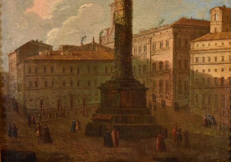 Coppia di vedute di Roma , Antonio Joli (Modena, 1700 – Napoli, 1777)