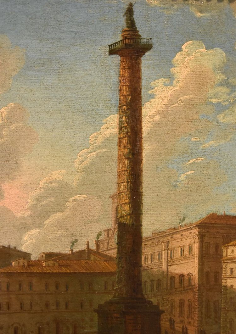 Coppia di vedute di Roma , Antonio Joli (Modena, 1700 – Napoli, 1777)