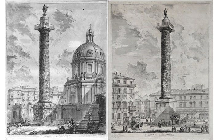 Coppia di vedute di Roma , Antonio Joli (Modena, 1700 – Napoli, 1777)