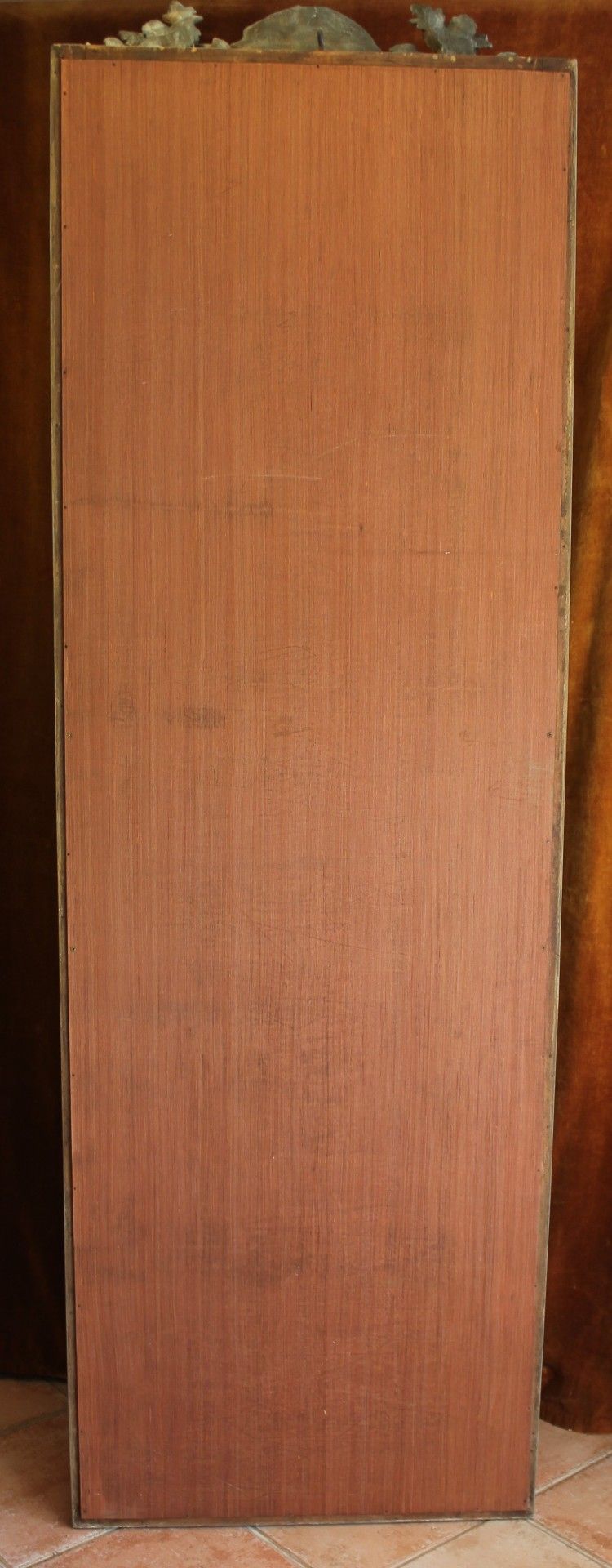 71 X 221 cm, Très grand miroir étroit d'entre-deux XIXème