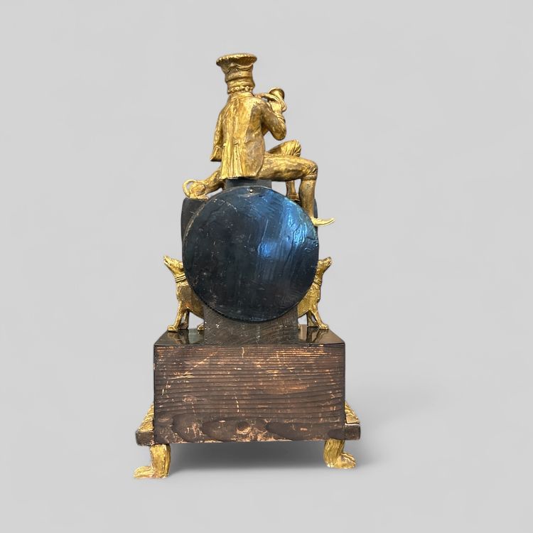 Austrian clock in lacquered and gilded wood, early 19th century - Vienna - Austria - Empire H 50 cm