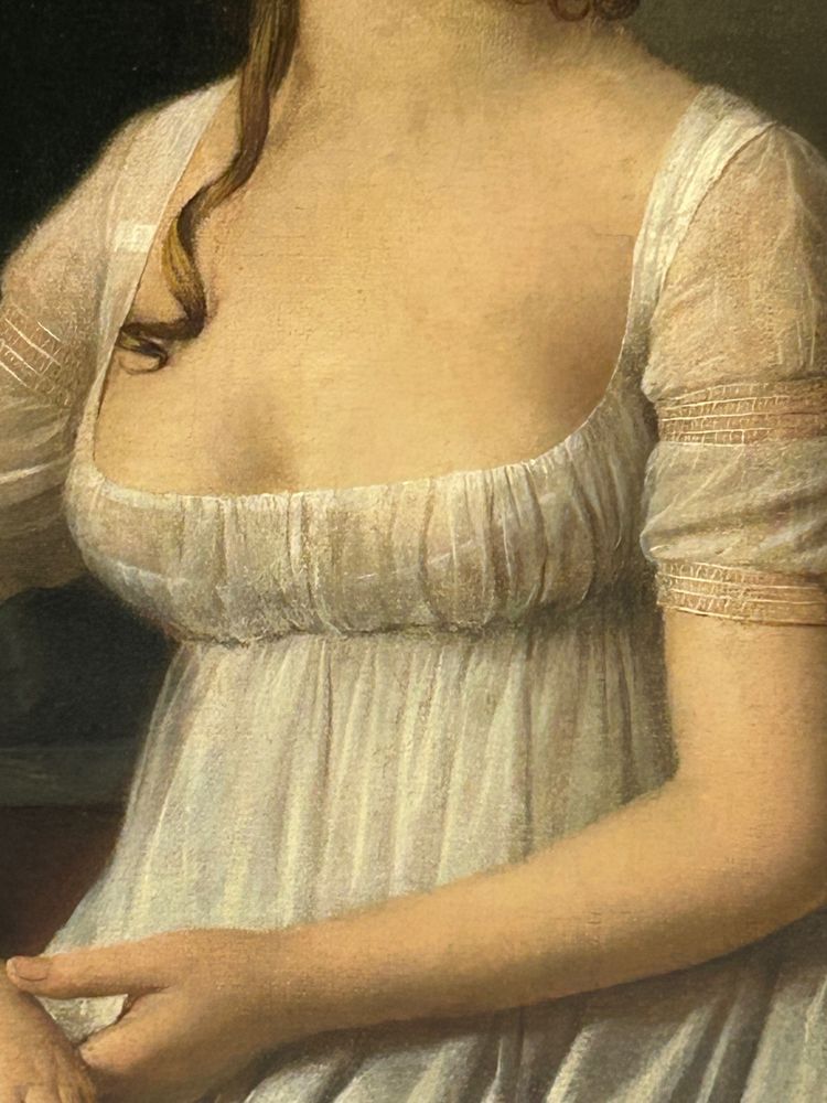 Portrait of a woman and her son, Directoire period - Empire - H 92 cm - oil on canvas