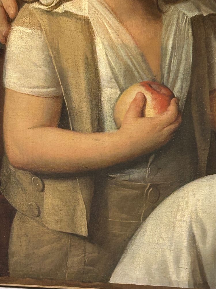 Portrait of a woman and her son, Directoire period - Empire - H 92 cm - oil on canvas