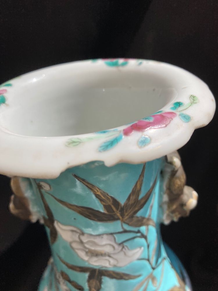 Dayazhai famille rose porcelain vase with dragons