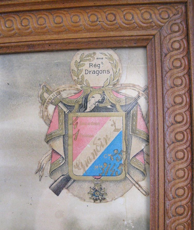 Foto des 3. Dragon-Regiments aus dem Ersten Weltkrieg.