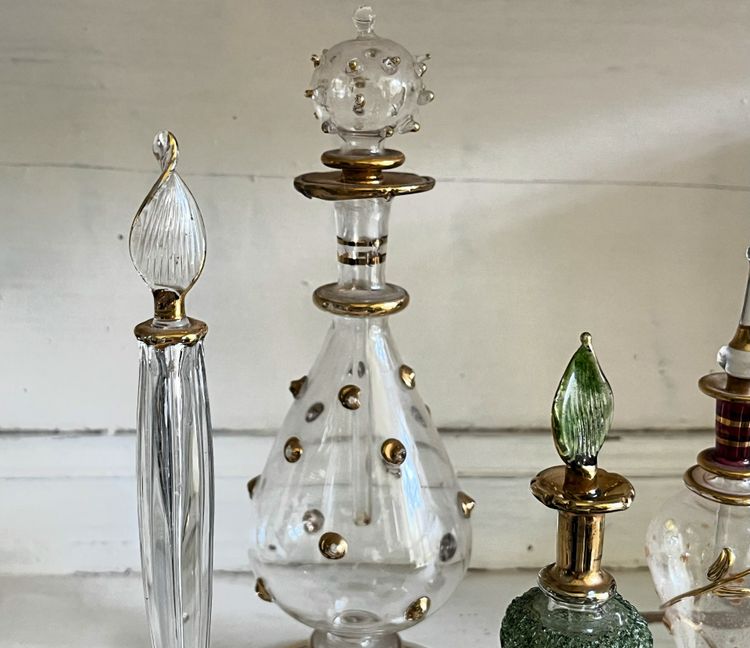 5 flacons à parfum époque Napoléon III