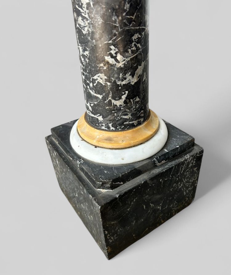 Säulenpaar - Ständer - Marmorscheiden, 19. Jahrhundert H 106 cm, Standsäule