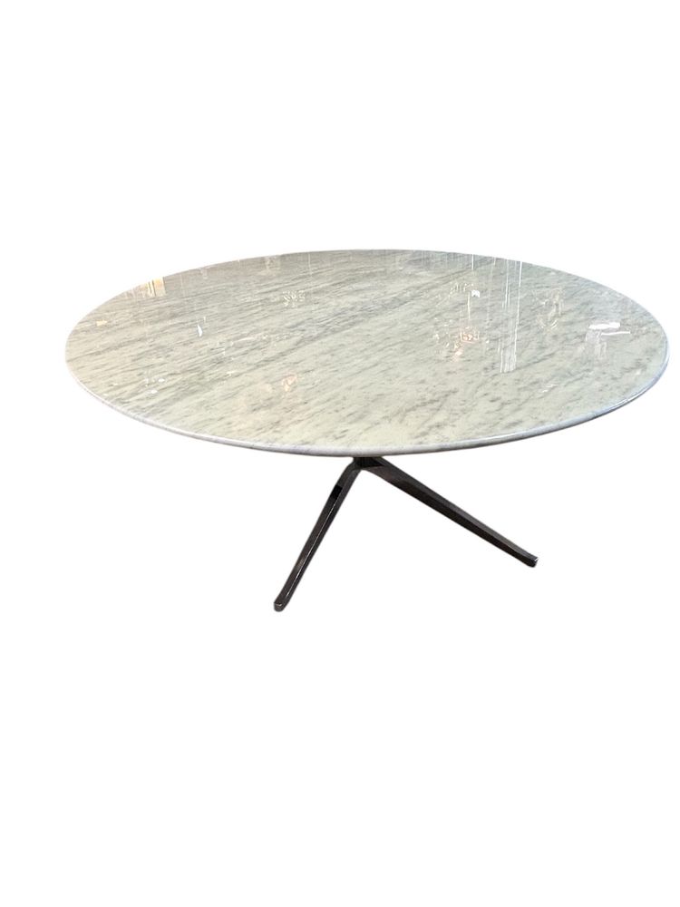 Großer ovaler Esstisch Florence Knoll Marmorplatte L 244 cm