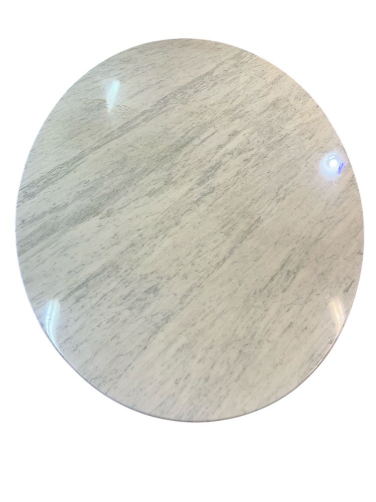 Großer ovaler Esstisch Florence Knoll Marmorplatte L 244 cm