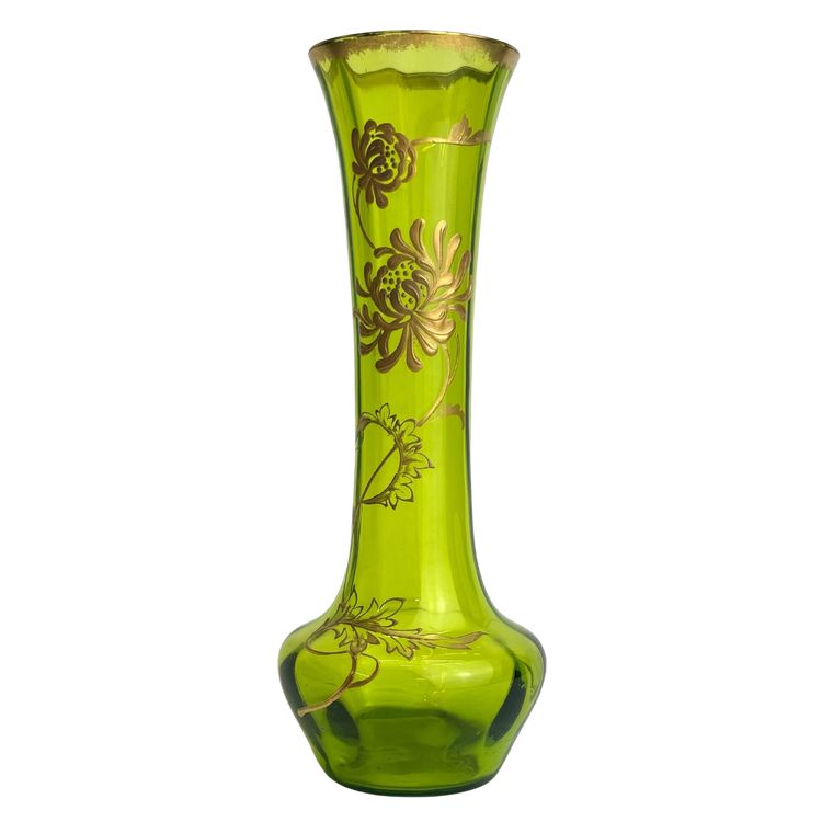 Baccarat - Vase mit Dahliendekor