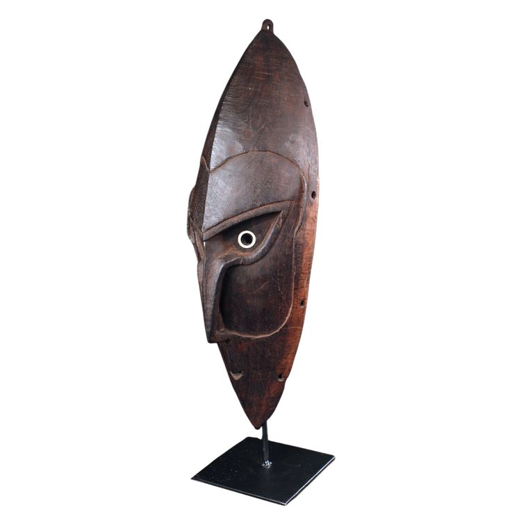 Brag mask, Oceanic art, tribal art, Papua New Guinea, Sculpture, primitive arts, 62 cm