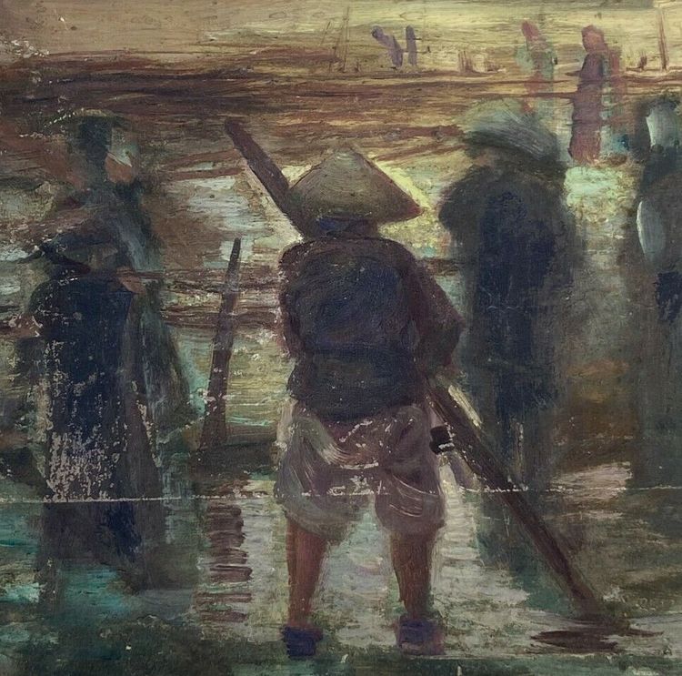 Oil on panel Halong Bay 1940