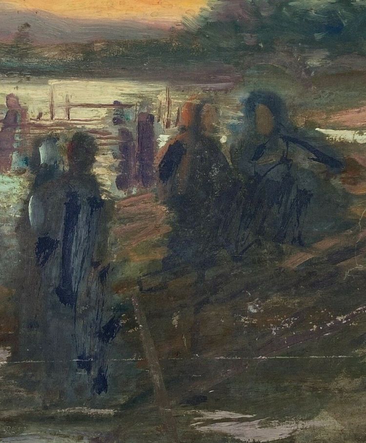 Oil on panel Halong Bay 1940