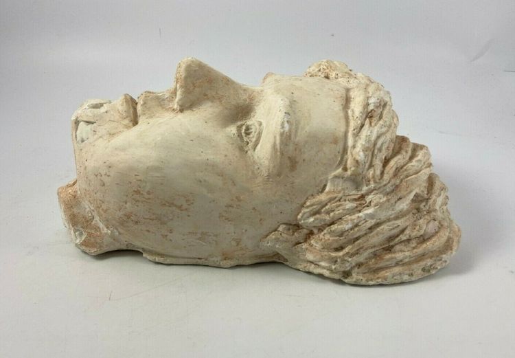 Woman's face in 1930 plaster with beautiful artist's workshop patina as is