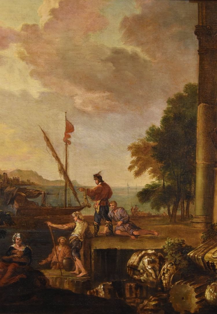 Jacob de Heush (Utrecht 1657 – Amsterdam 1701), Küstenlandschaft mit Ruinen