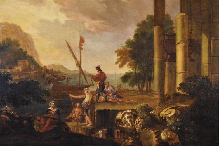Jacob de Heush (Utrecht 1657 – Amsterdam 1701), Küstenlandschaft mit Ruinen