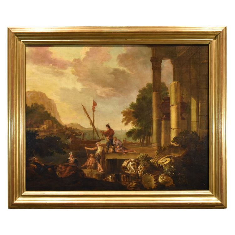 Jacob de Heush (Utrecht 1657 – Amsterdam 1701), Küstenlandschaft mit Ruinen