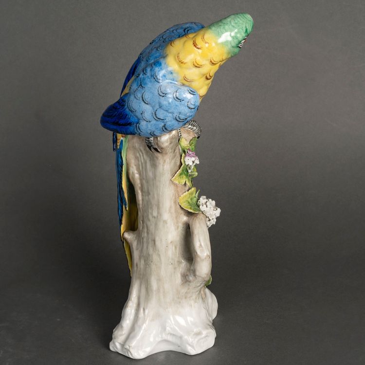 A porcelain parrot sculpture, Germany, 20th century