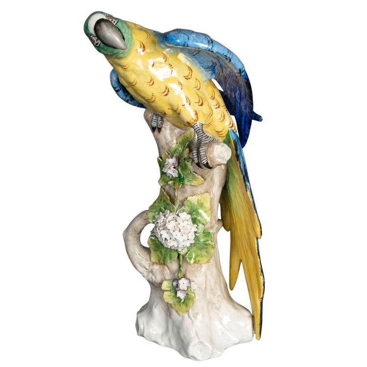 A porcelain parrot sculpture, Germany, 20th century