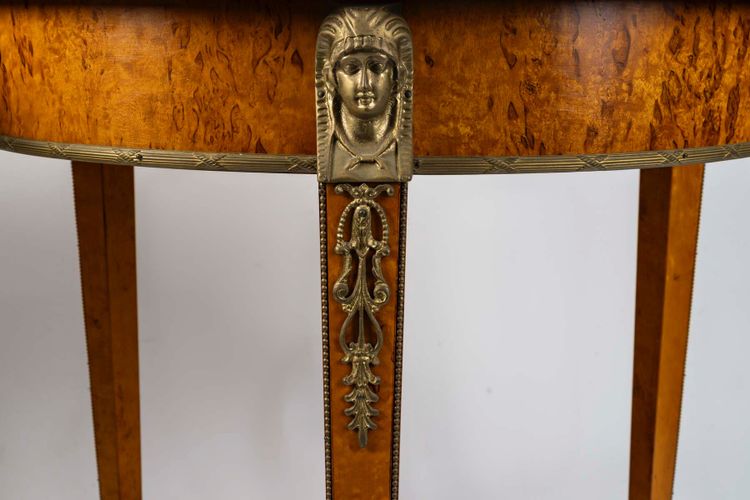 Coppia di tavolini con piedistallo in stile Impero, circa 1900