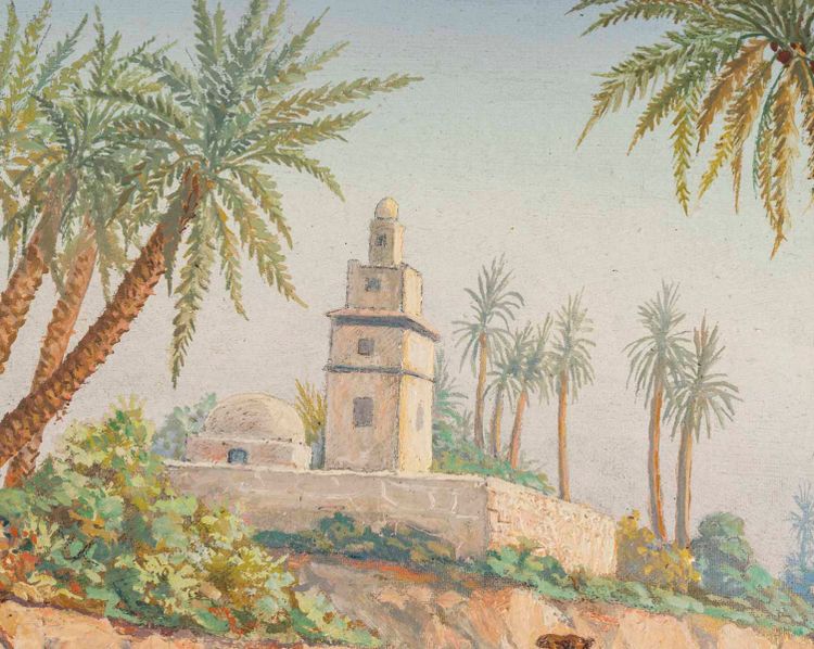 Ein Paar Ölgemälde auf Leinwand, orientalistisch, 1940er Jahre