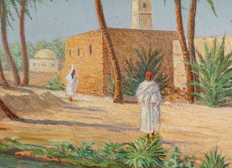 Ein Paar Ölgemälde auf Leinwand, orientalistisch, 1940er Jahre