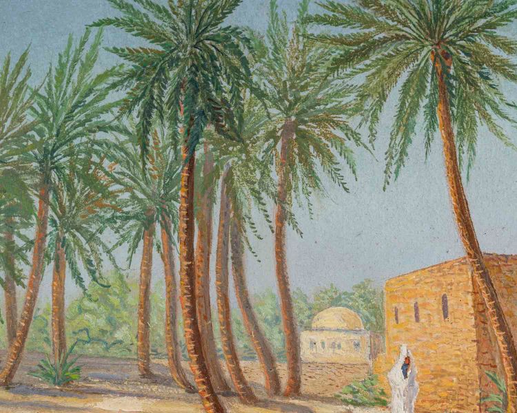 Ein Paar Ölgemälde auf Leinwand, orientalistisch, 1940er Jahre