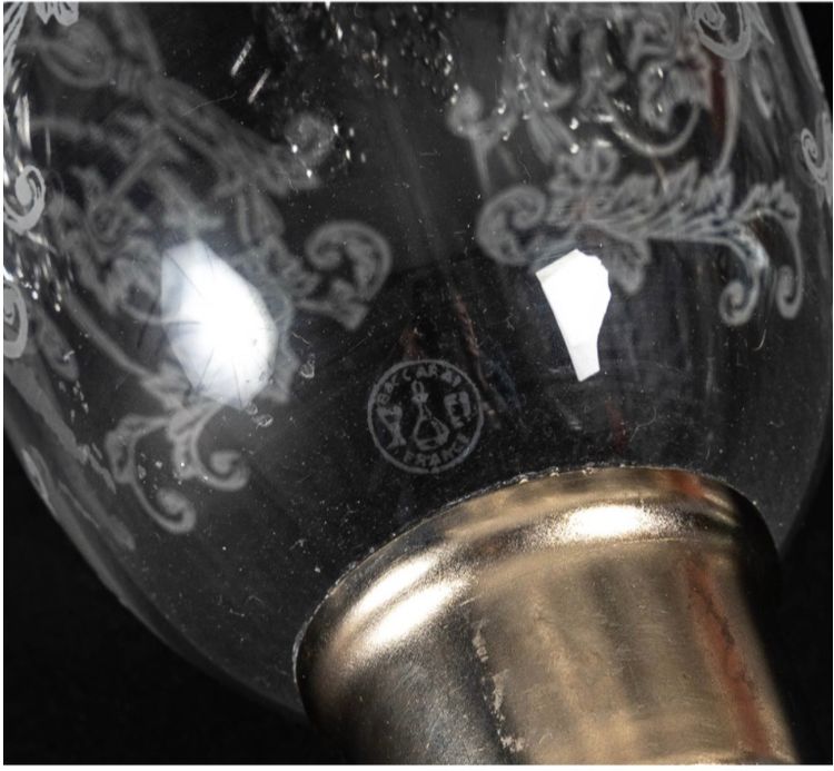 Une paire de girandoles en cristal de Baccarat, fin XIXème siècle 