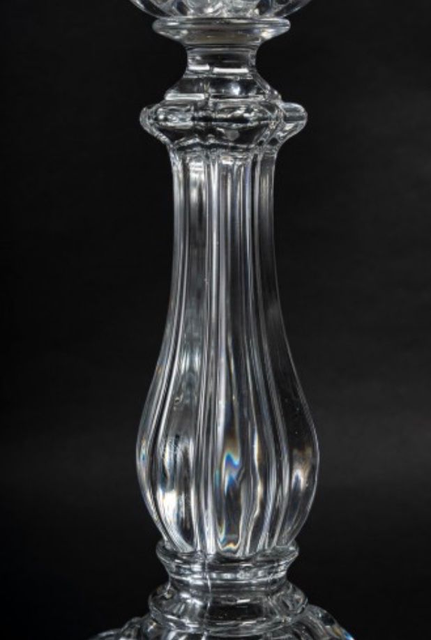 Une paire de girandoles en cristal de Baccarat, fin XIXème siècle 