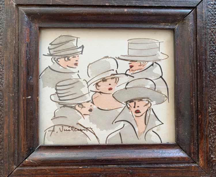 Elegant watercolor and ink