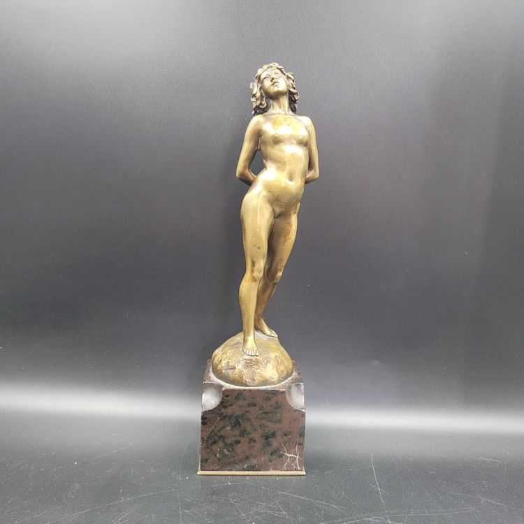 Joe DESCOMPS - Bronzo patinato del XIX-XX secolo su base in marmo - Bronzo Art Nouveau - SUSSE Freres