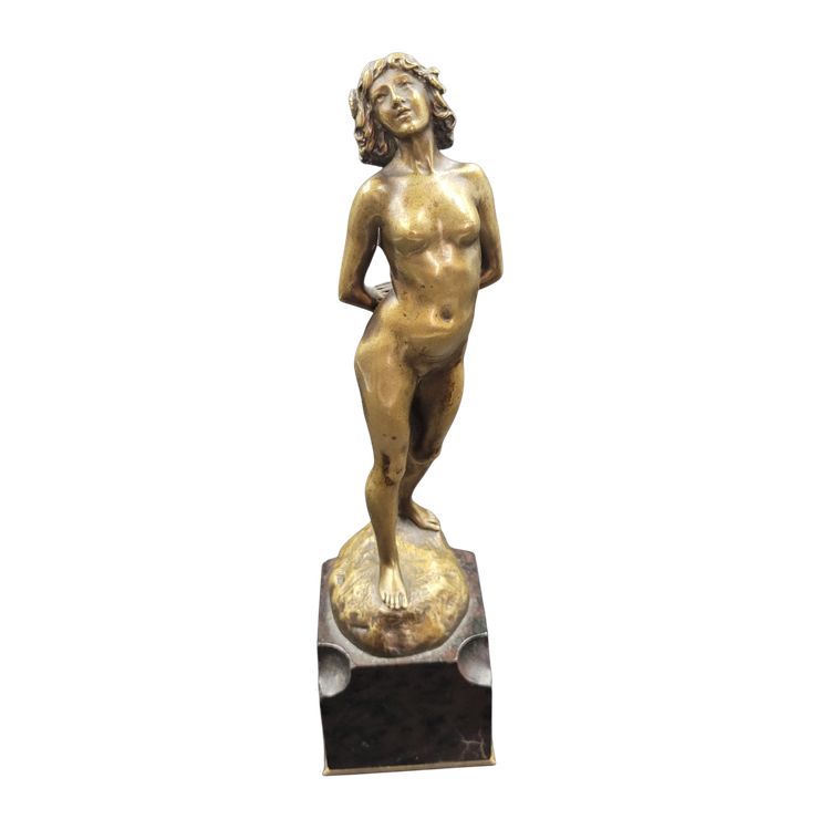 Joe DESCOMPS - Bronzo patinato del XIX-XX secolo su base in marmo - Bronzo Art Nouveau - SUSSE Freres