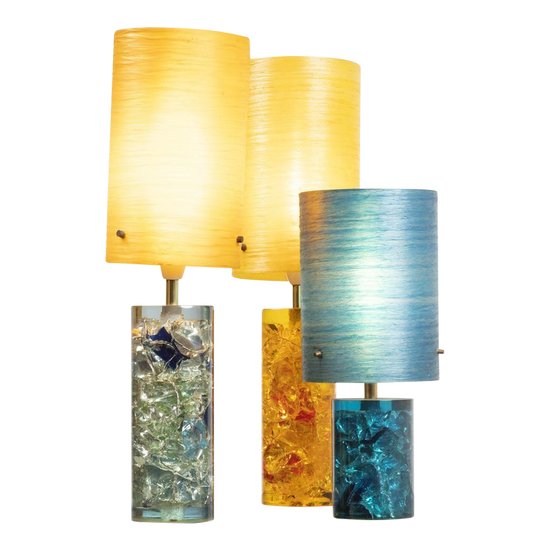 Lampe de Bureau en Résine et Fibre de Verre, 1970s