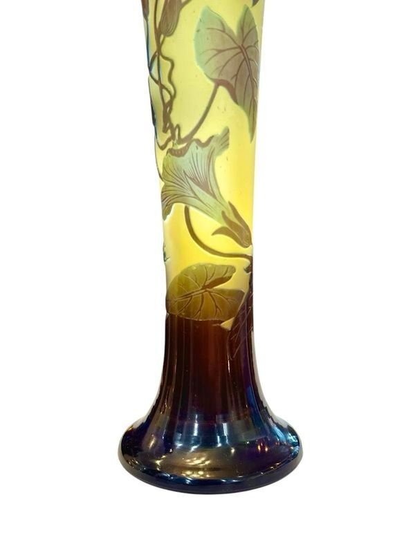 Vaso Art Nouveau Emile Gallé "Con Convolvoli"