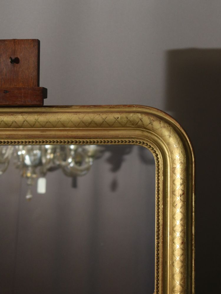 Specchio in legno dorato Luigi Filippo