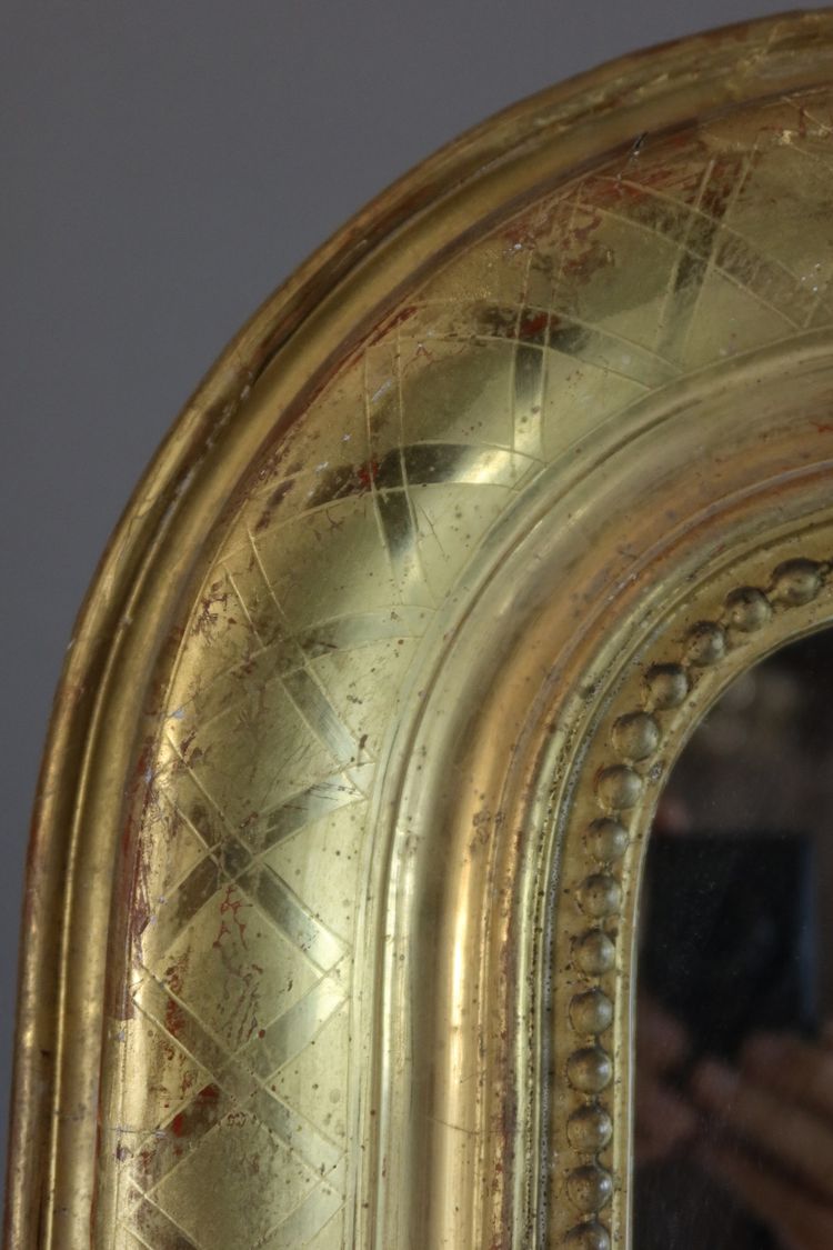 Specchio in legno dorato Luigi Filippo