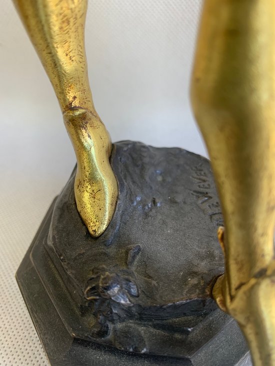 A. De Wever - Scultura in bronzo - Mefisto con mandolino